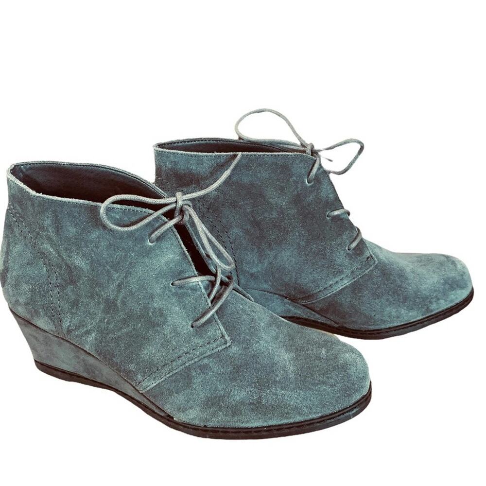Michael by Michael Shannon ankle booties lace up shoes‎ gray suede size 7.5 - Picture 3 of 10